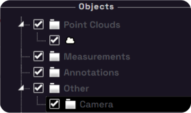 Objects Sub Menu